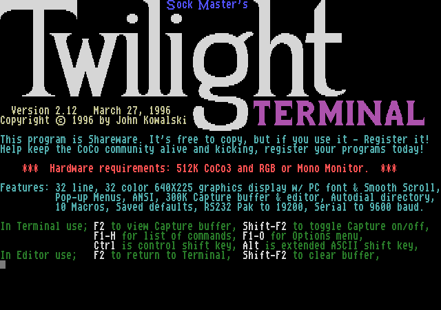 Snapshot of Twilight Terminal