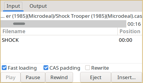 Cassette tape dialog