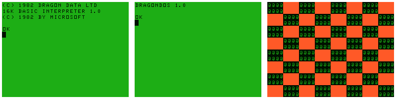 Dragon emulation with different ROMs available